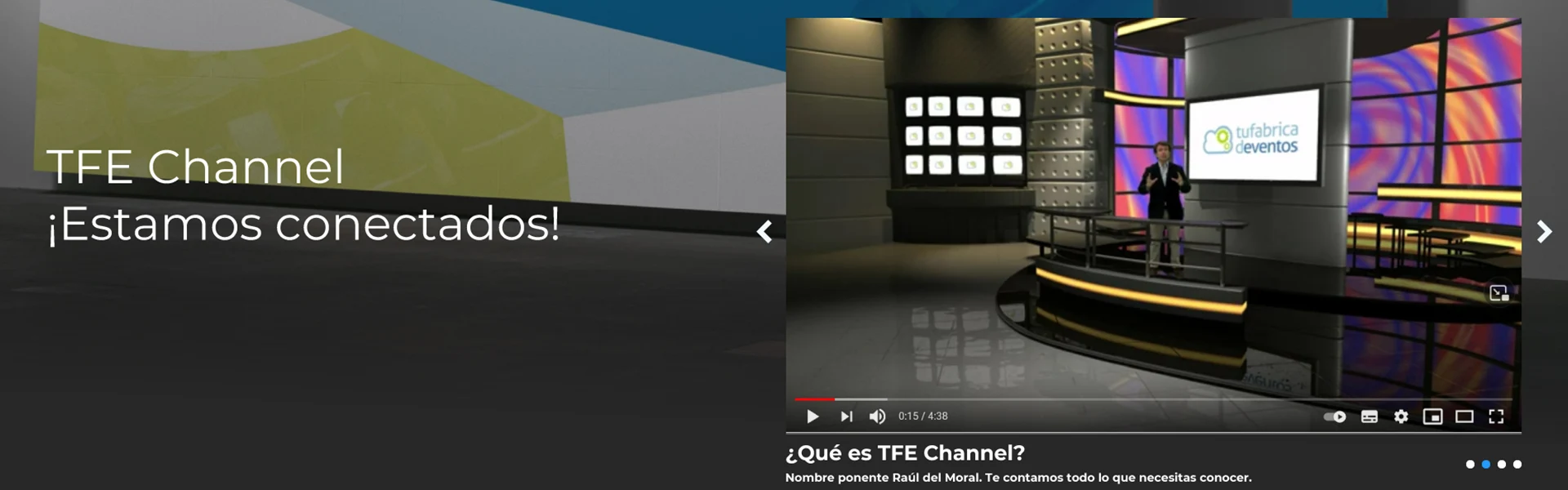 hombre en plató TV