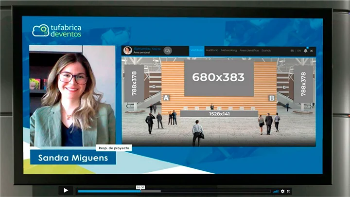 pantalla tv con presentación